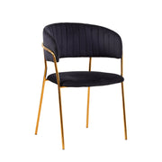 Set Da 2, Poltrona Artemisia Velluto Nero/Cromo Oro