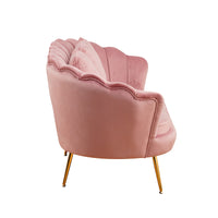 Divano Frida Velluto Cipria Gambe Oro C/Cuscino