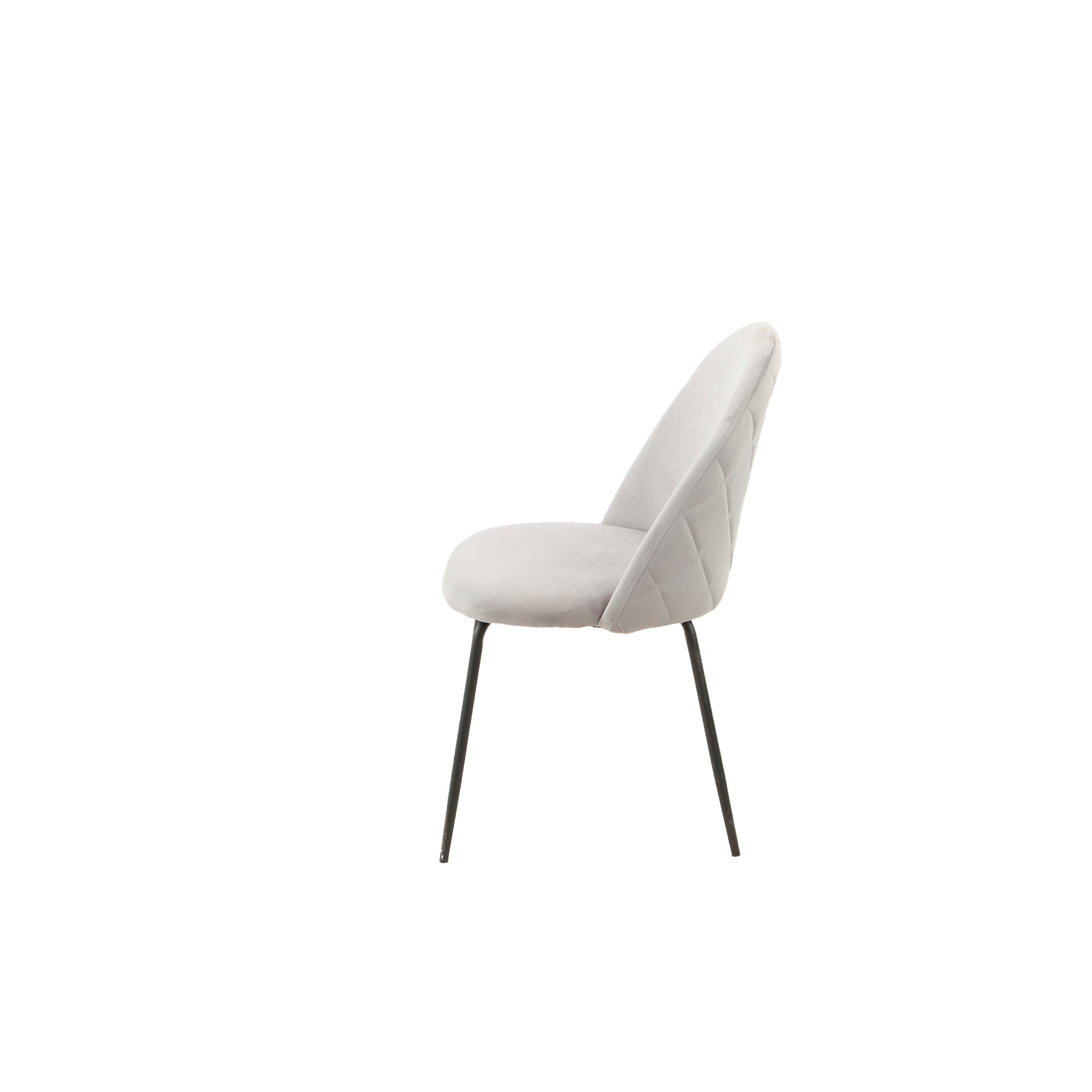 Set Da 4, Sedia New Tamara Vell. Cenere/Gambe Nere