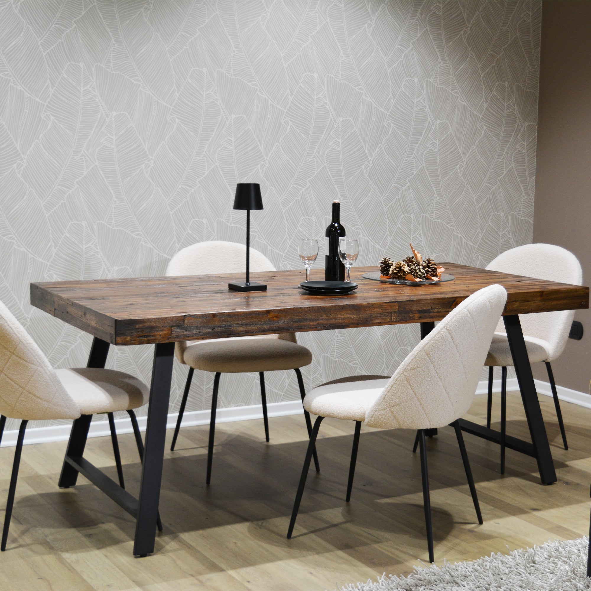 Tavolo Arbusto Strong 180*90 Rustico Scuro/Nero