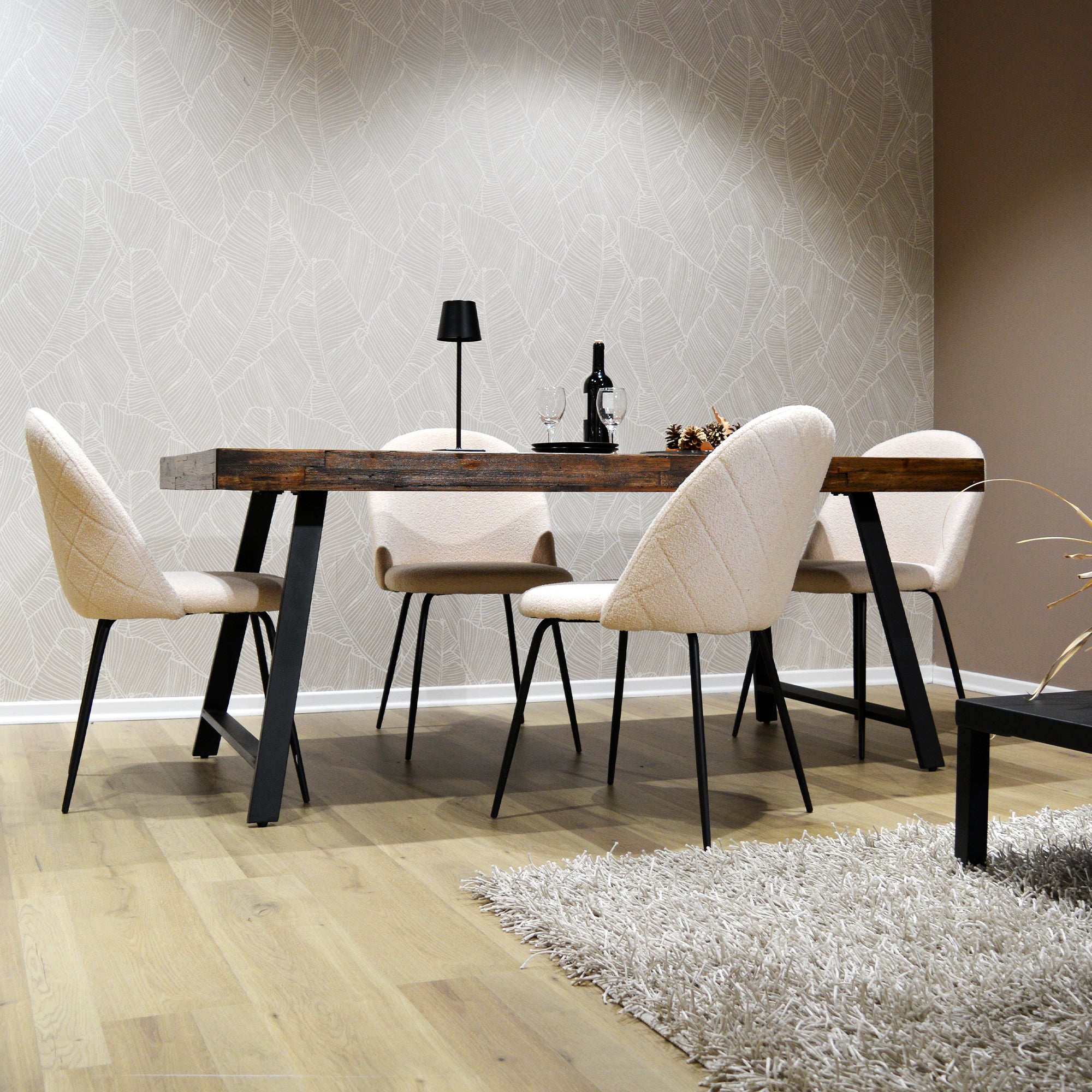 Tavolo Arbusto Strong 180*90 Rustico Scuro/Nero