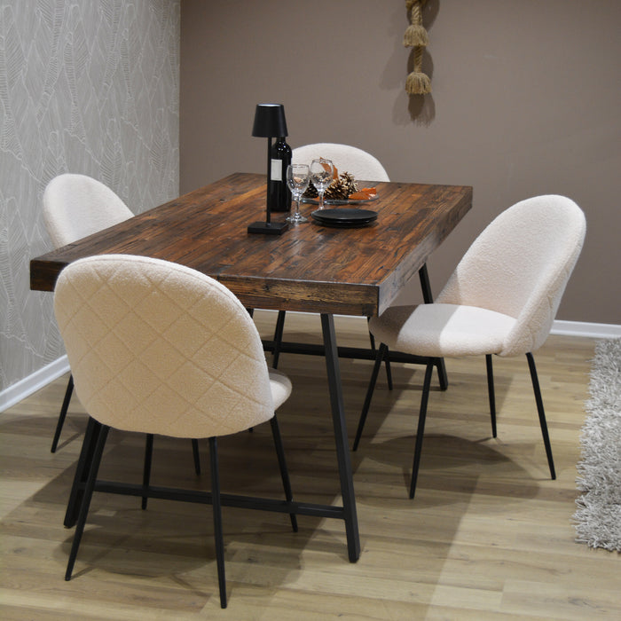 Tavolo Arbusto Strong 180*90 Rustico Scuro/Nero