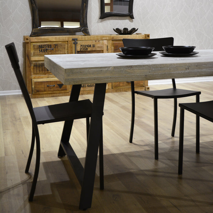 Tavolo Arbusto Strong 180*90 Sbiancato/Gambe Nere