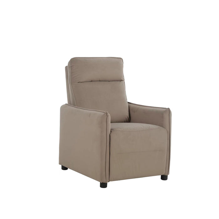 Poltrona Relax Amanda Velluto Tortora Push