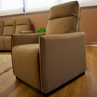 Poltrona Relax Amanda Velluto Tortora Push