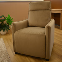 Poltrona Relax Amanda Velluto Tortora Push