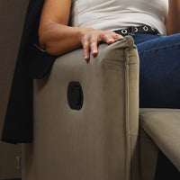 Set Amanda Divano 3+2 Man/4 Recl Velluto Tortora