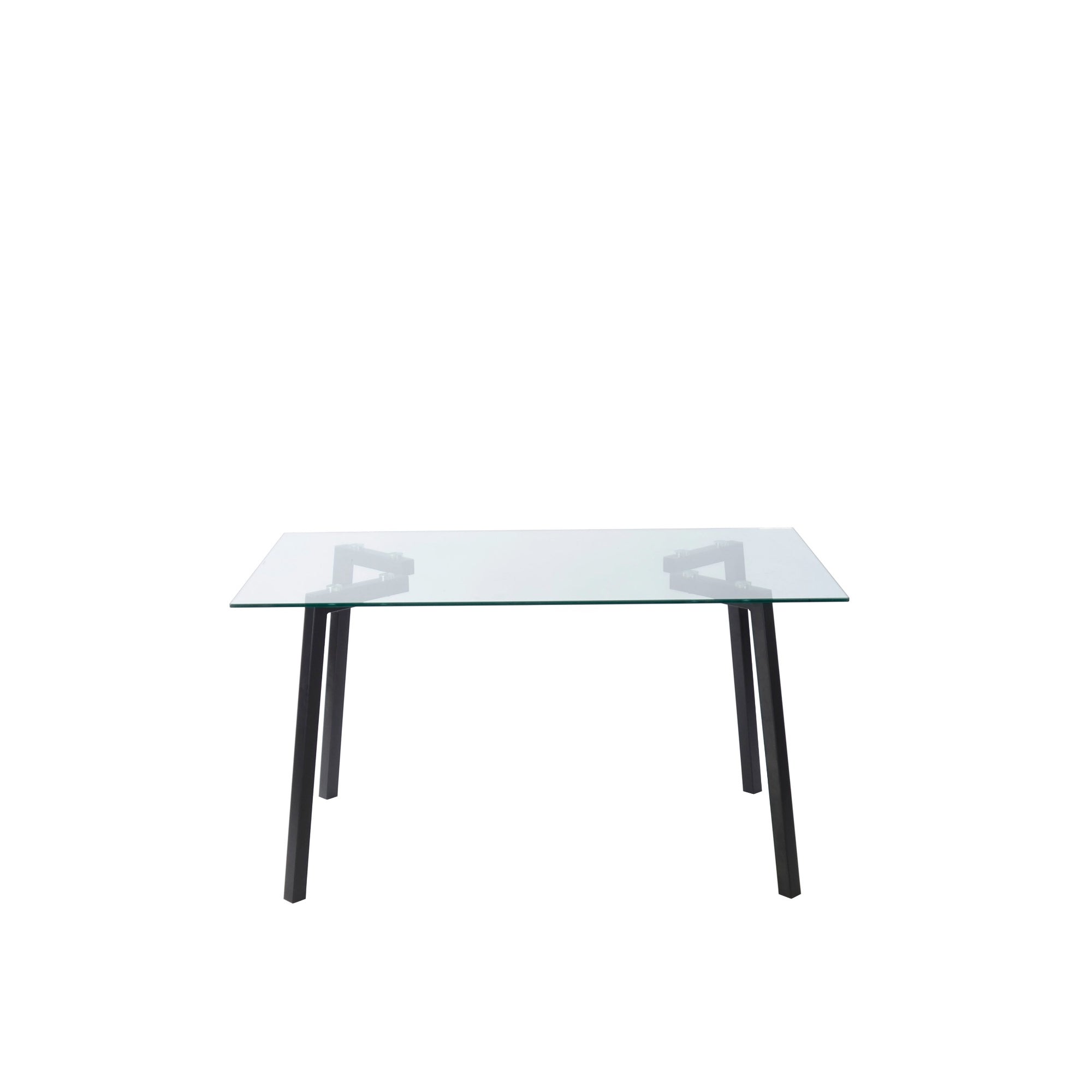 Tavolo New Sky Vetro Trasparente/Gambe Nere