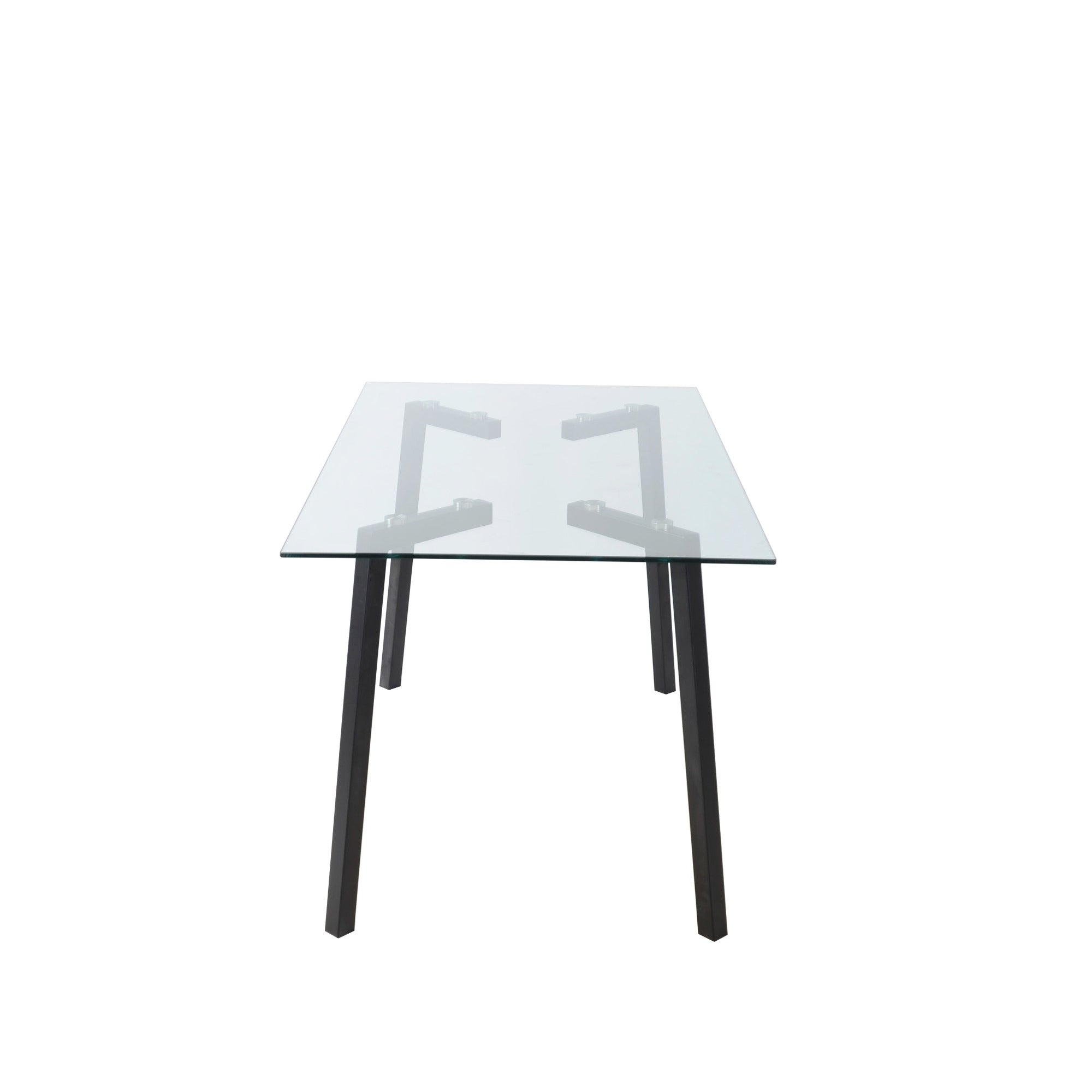 Tavolo New Sky Vetro Trasparente/Gambe Nere