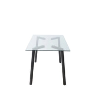 Tavolo New Sky Vetro Trasparente/Gambe Nere