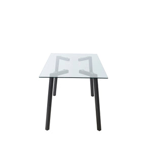 Tavolo New Sky Vetro Trasparente/Gambe Nere