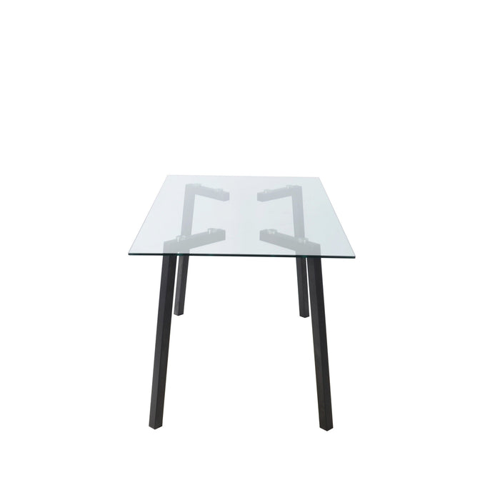 Tavolo New Sky Vetro Trasparente/Gambe Nere