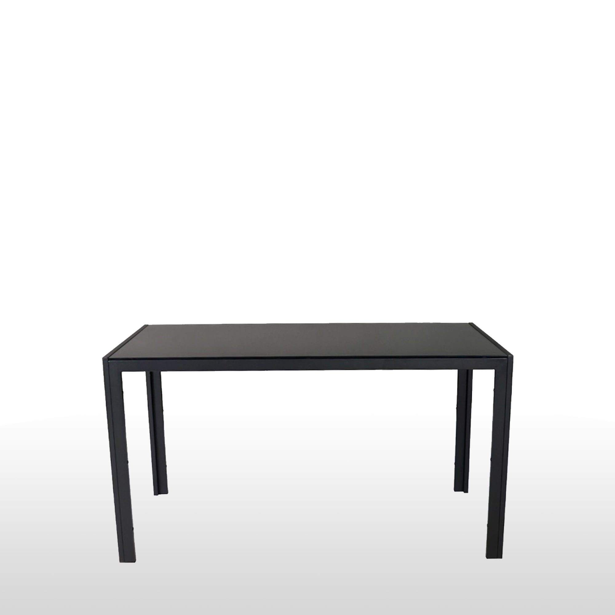 Tavolo Da Pranzo Benny Jolly, In Alluminio, Piano In Vetro Temperato