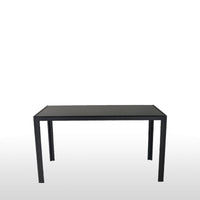 Tavolo Da Pranzo Benny Jolly, In Alluminio, Piano In Vetro Temperato