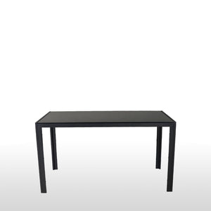 Tavolo Da Pranzo Benny Jolly, In Alluminio, Piano In Vetro Temperato