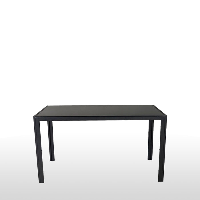 Tavolo Da Pranzo Benny Jolly, In Alluminio, Piano In Vetro Temperato