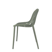 Set Da, 4 Sedia Braga 2 In Polipropilene Verde Oliva Per Soggiorno, Cucina E Arredo Bar