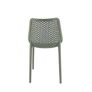 Set Da, 4 Sedia Braga 2 In Polipropilene Verde Oliva Per Soggiorno, Cucina E Arredo Bar