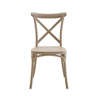 Set Da, 4 Sedia Cross In Polipropilene Tortora Per Soggiorno, Cucina E Arredo Bar