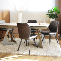 Set Da 4, Sedie New Flamingo Grigio Meccanico