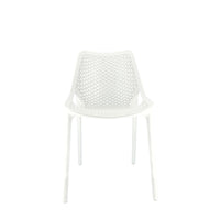 Set Da, 4 Sedia Braga 2 In Polipropilene Bianco Per Soggiorno, Cucina E Arredo Bar