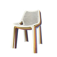 Set Da, 4 Sedia Braga 2 In Polipropilene Bianco Per Soggiorno, Cucina E Arredo Bar