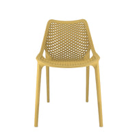 Set Da, 4 Sedia Braga 2 In Polipropilene Senape Per Soggiorno, Cucina E Arredo Bar