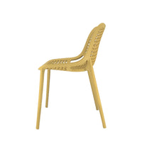 Set Da, 4 Sedia Braga 2 In Polipropilene Senape Per Soggiorno, Cucina E Arredo Bar