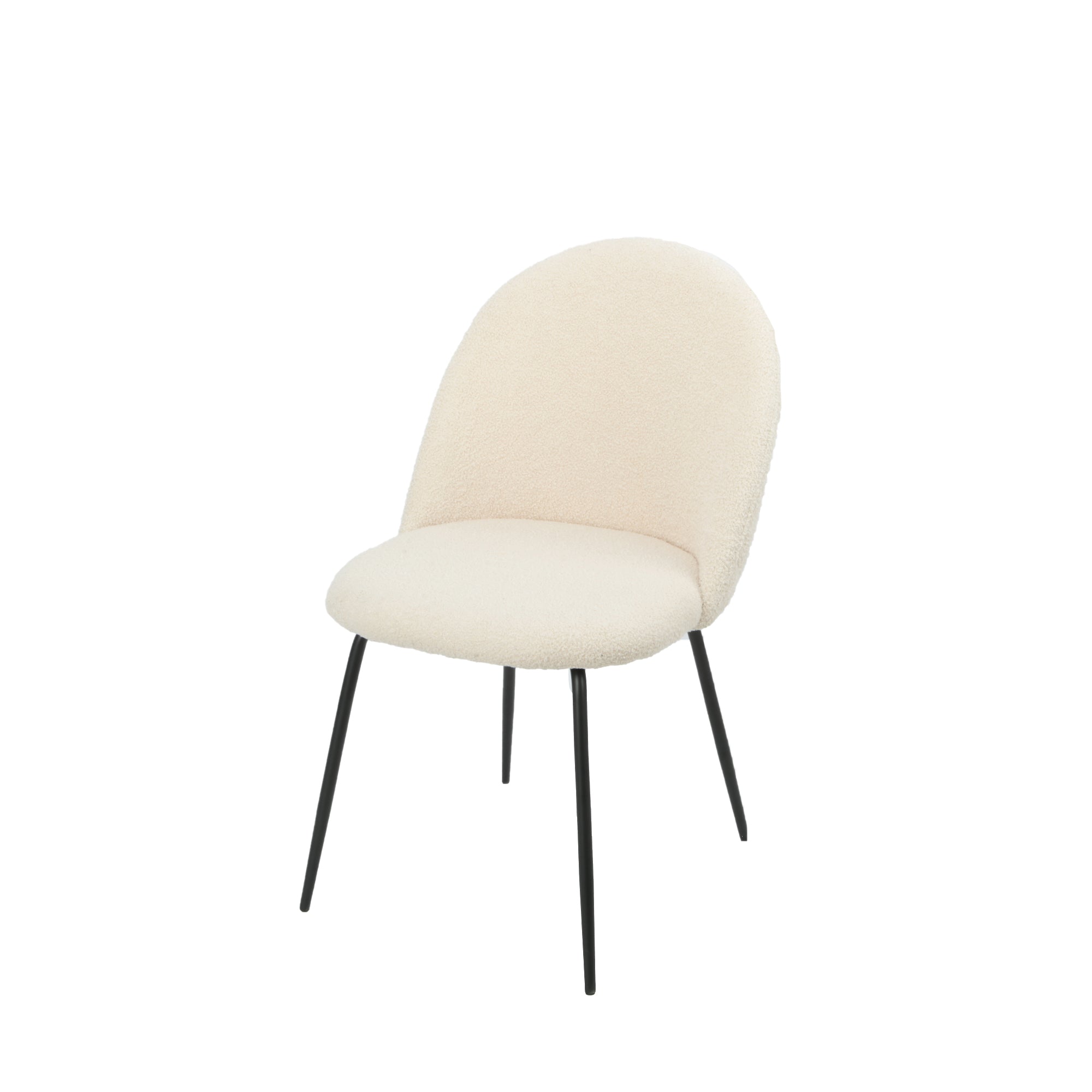 Set Da 4, Sedie New Tamara Boucle' Corda/Gambe Nere