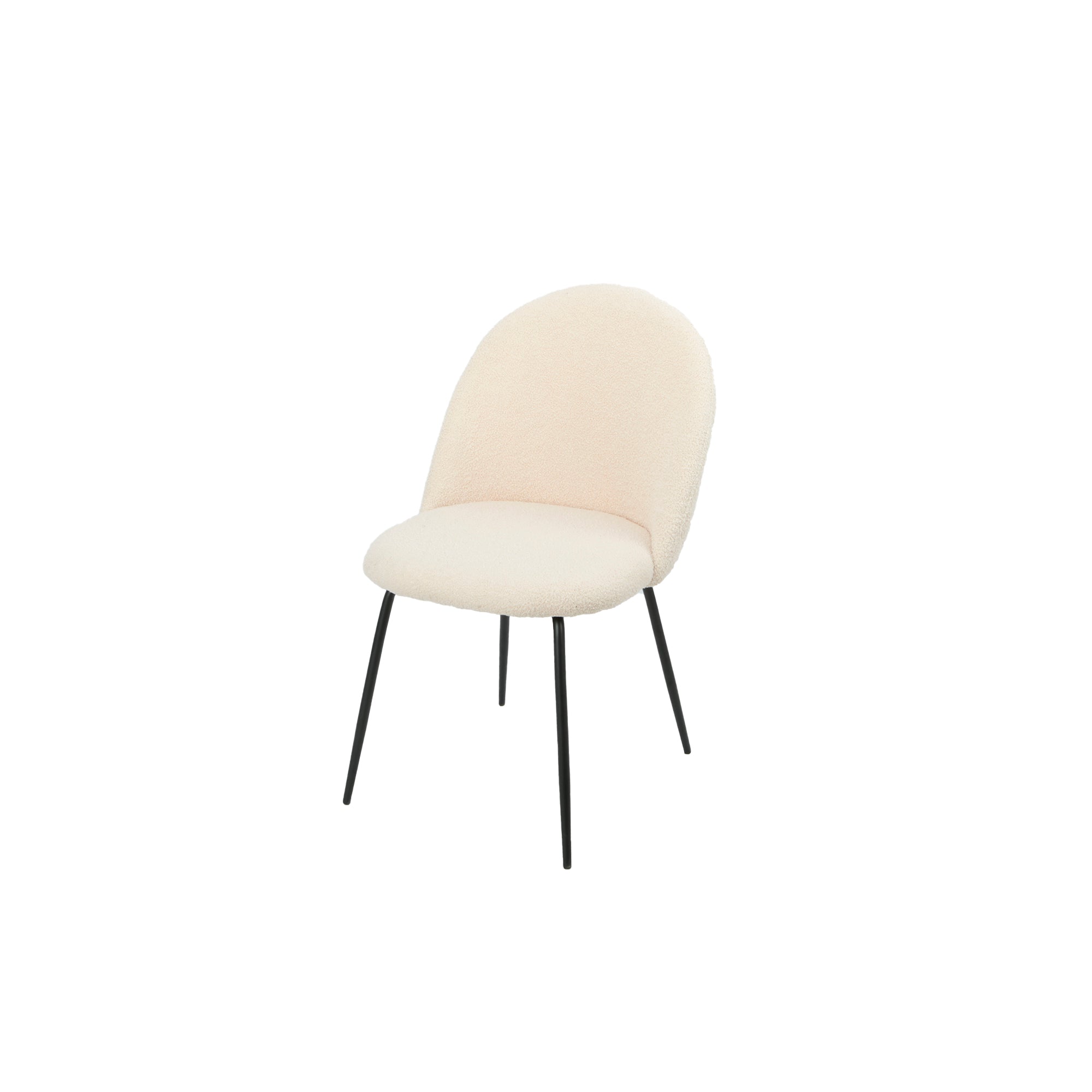 Set Da 4, Sedie New Tamara Boucle' Corda/Gambe Nere