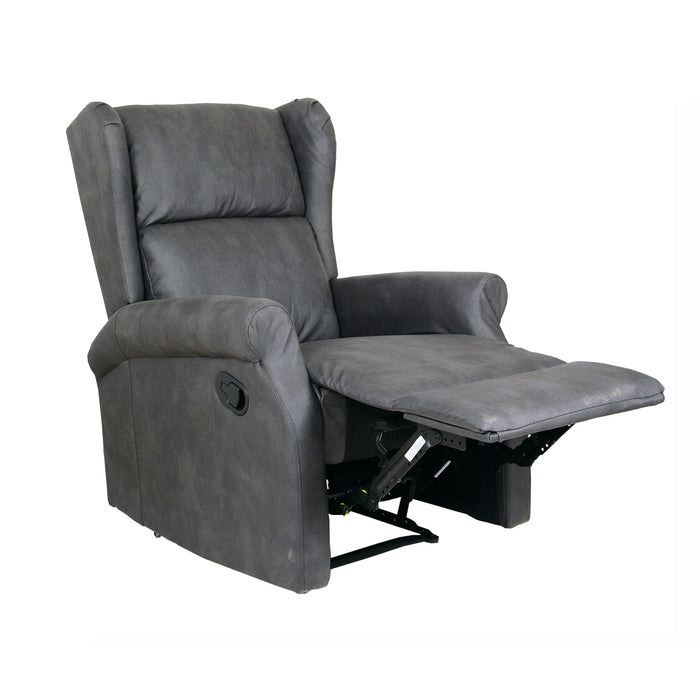 Poltrona Relax Bergere Arlette A Nabuk Grigi Ignif