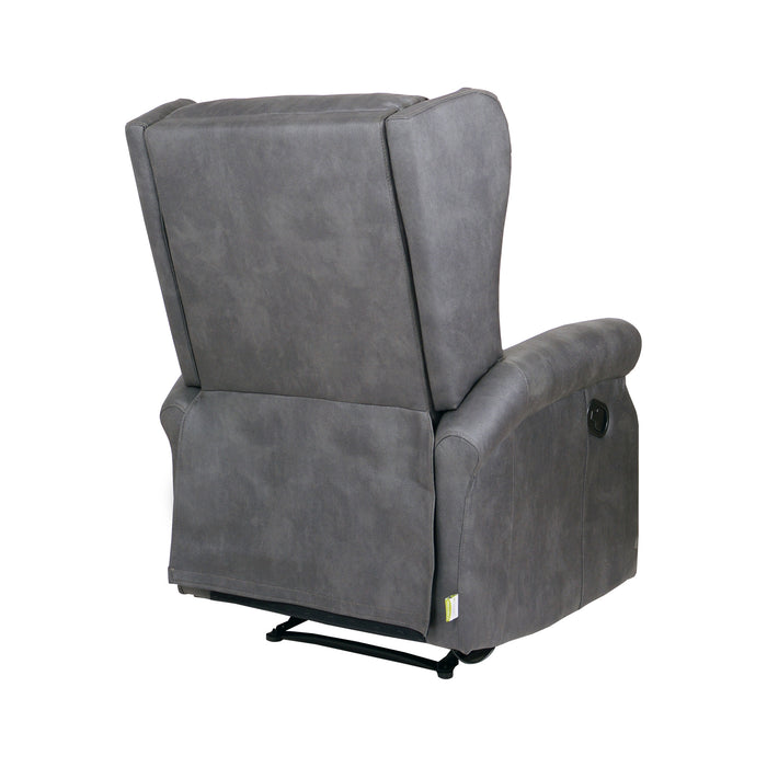 Poltrona Relax Bergere Arlette A Nabuk Grigi Ignif