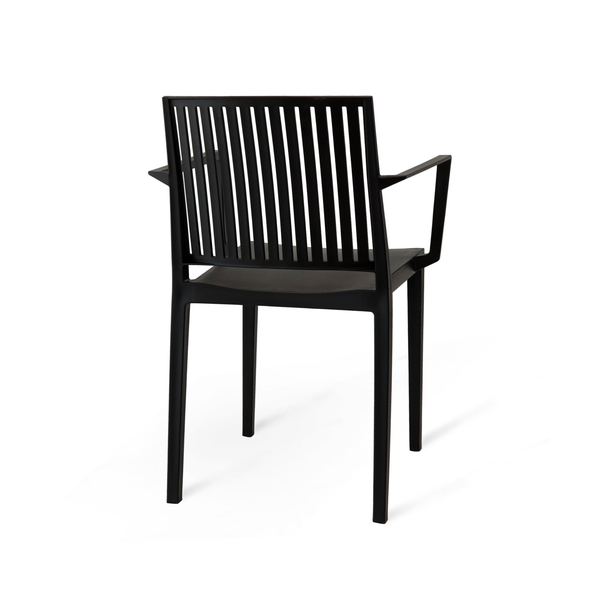 Set Da 4,Poltrona Tavira In Polipropilene Nera