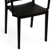 Set Da 4,Poltrona Tavira In Polipropilene Nera