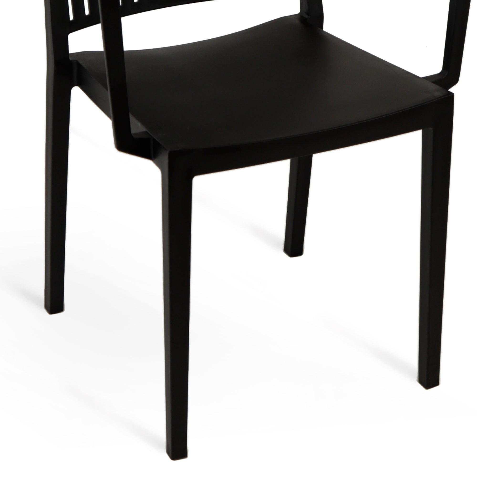 Set Da 4,Poltrona Tavira In Polipropilene Nera