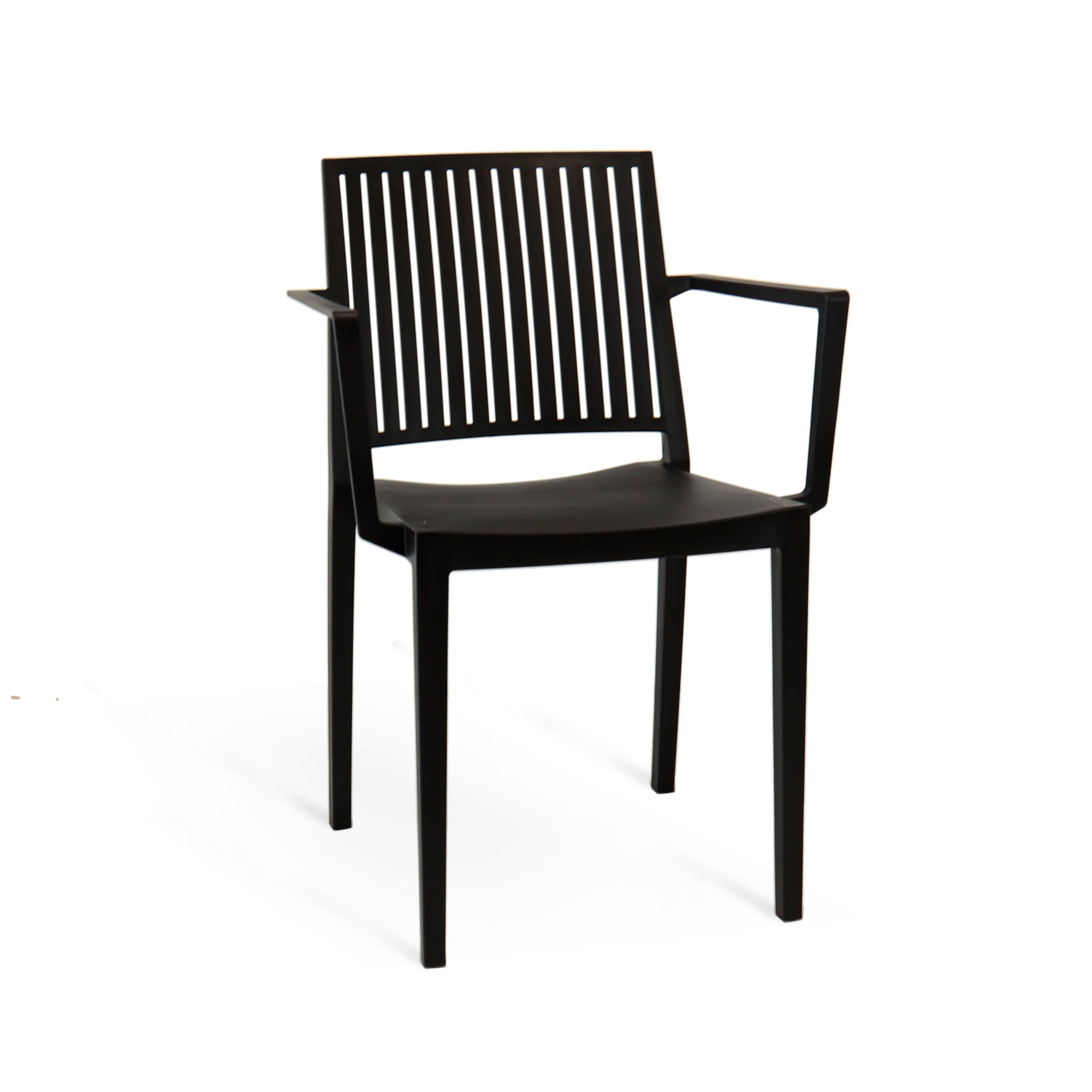 Set Da 4,Poltrona Tavira In Polipropilene Nera