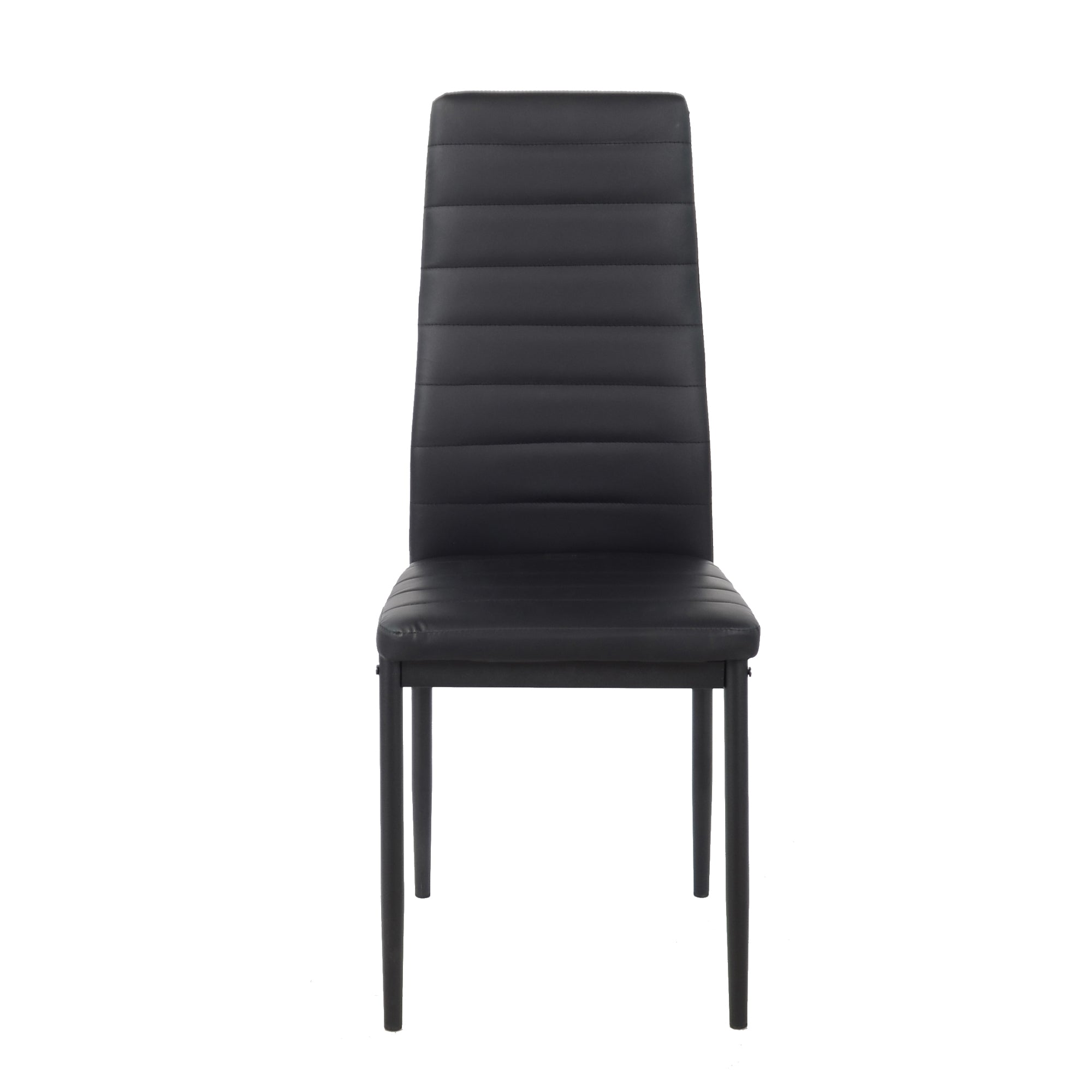 Set Da 6, Sedia Queen Kit Nera/Nera Similpelle 6Pz