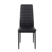 Set Da 6, Sedia Queen Kit Nera/Nera Similpelle 6Pz