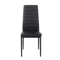 Set Da 6, Sedia Queen Kit Nera/Nera Similpelle 6Pz