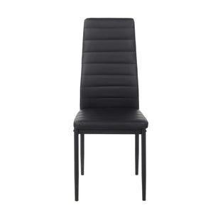 Set Da 6, Sedia Queen Kit Nera/Nera Similpelle 6Pz