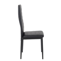 Set Da 6, Sedia Queen Kit Nera/Nera Similpelle 6Pz