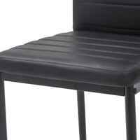 Set Da 6, Sedia Queen Kit Nera/Nera Similpelle 6Pz