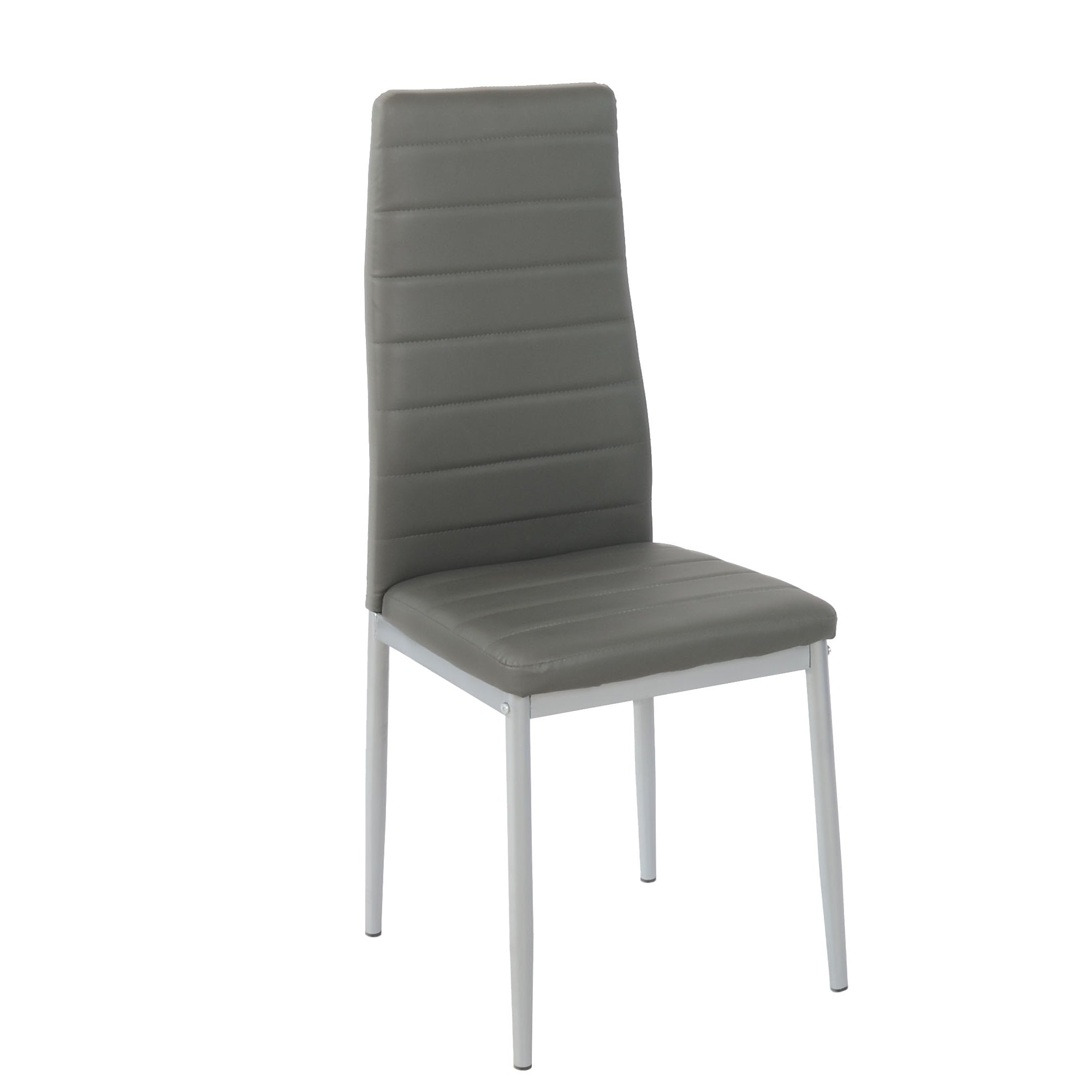 Set Da 6, Sedia Queen Kit All/Cenere In Similpelle 6Pz