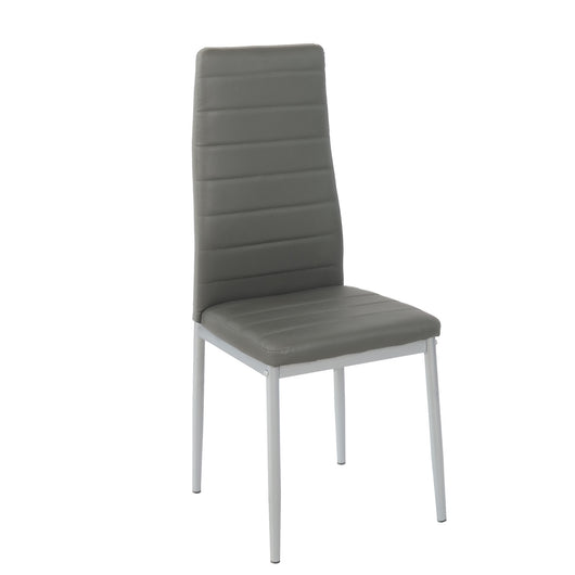 Set Da 6, Sedia Queen Kit All/Cenere In Similpelle 6Pz