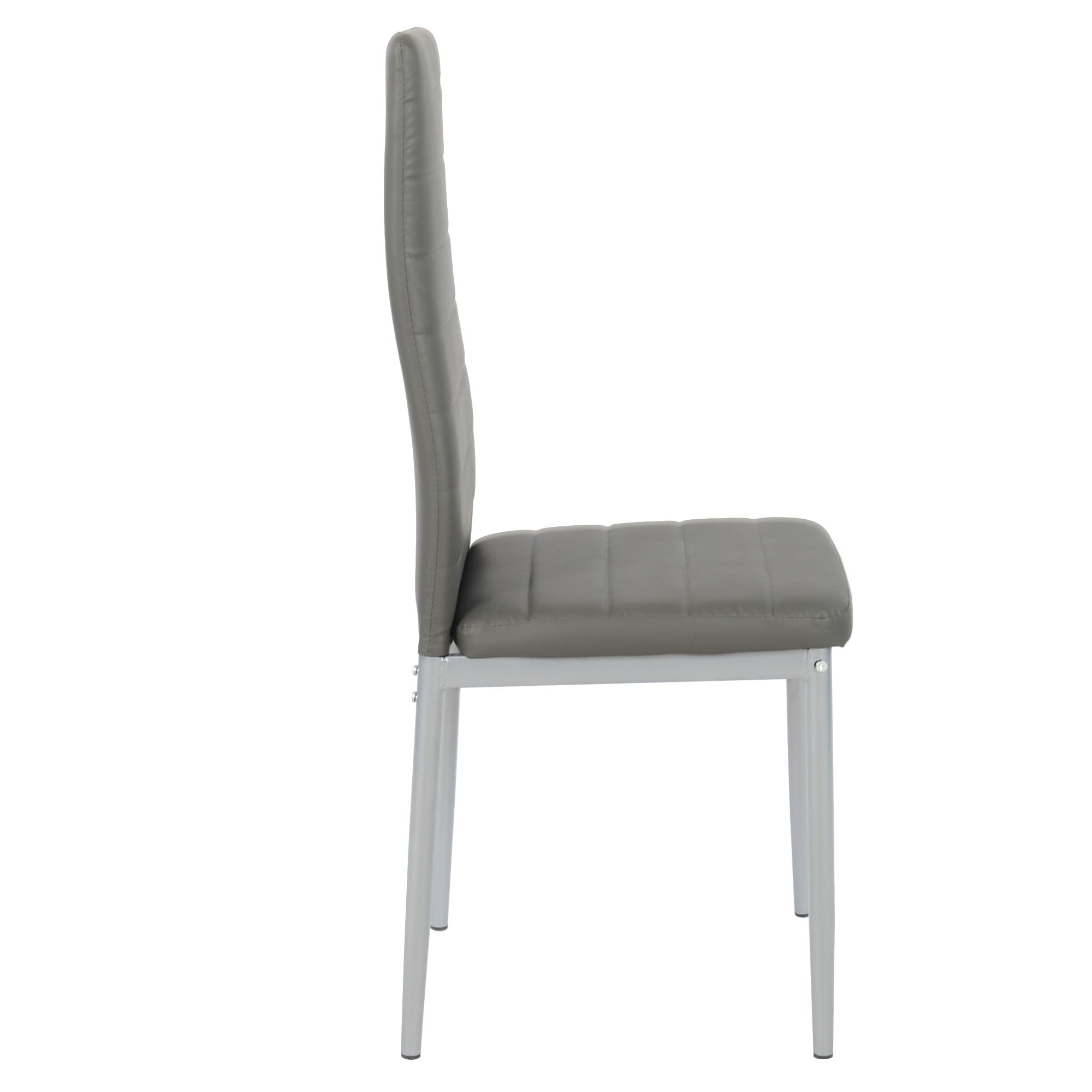 Set Da 6, Sedia Queen Kit All/Cenere In Similpelle 6Pz