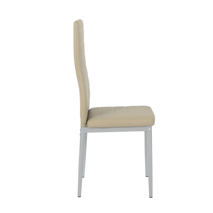 Set Da 6, Sedia Queen Kit All/Tortora In Similpelle 6Pz