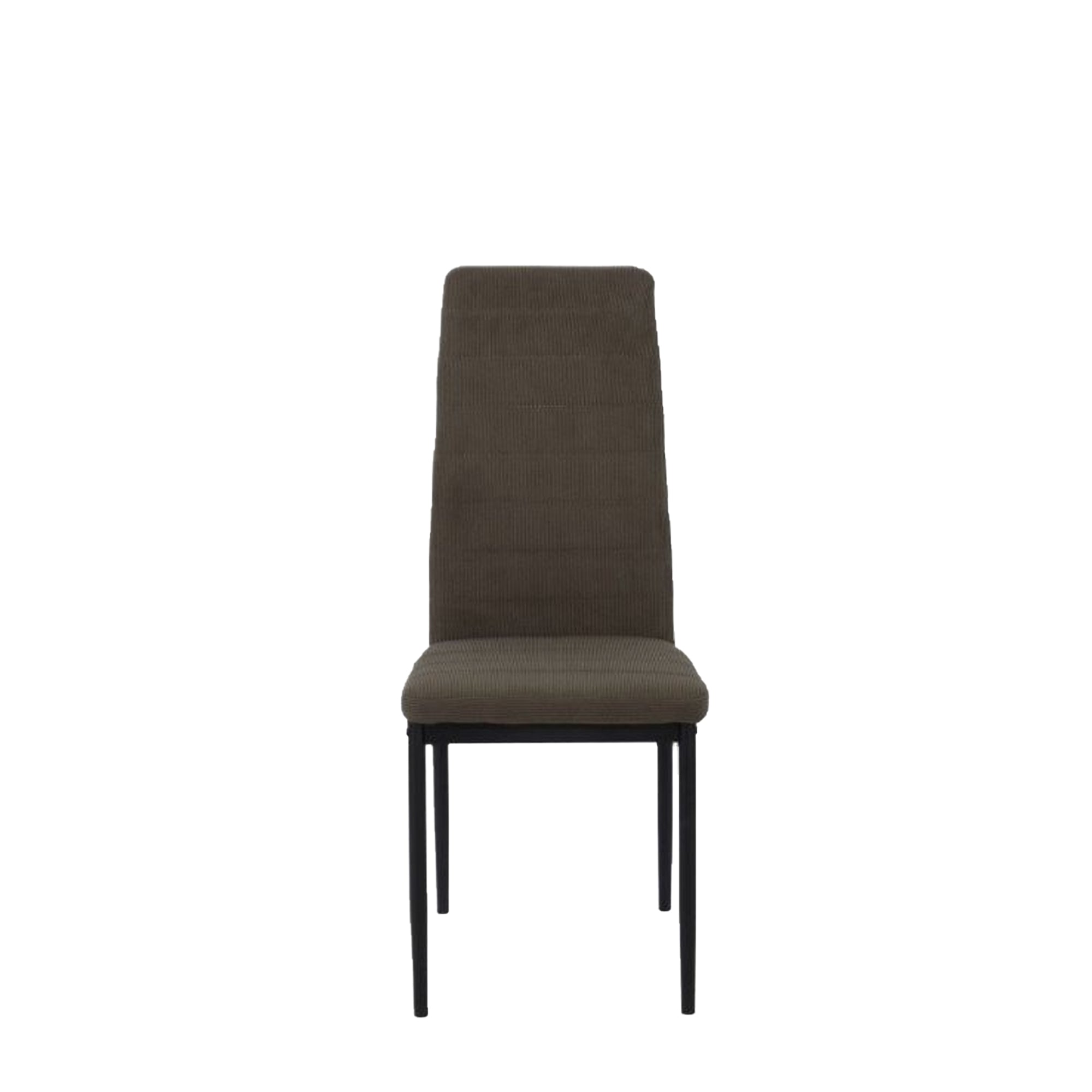 Set Da 6, Sedia Queen Kit Millerighe Cenere/Gambe Nere 6Pz