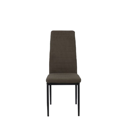 Set Da 6, Sedia Queen Kit Millerighe Cenere/Gambe Nere 6Pz