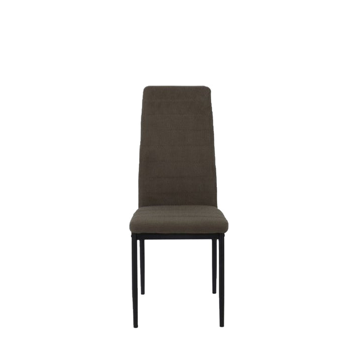 Set Da 6, Sedia Queen Kit Millerighe Cenere/Gambe Nere 6Pz