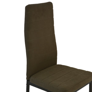 Set Da 6, Sedia Queen Kit Millerighe Cenere/Gambe Nere 6Pz